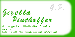 gizella pinthoffer business card